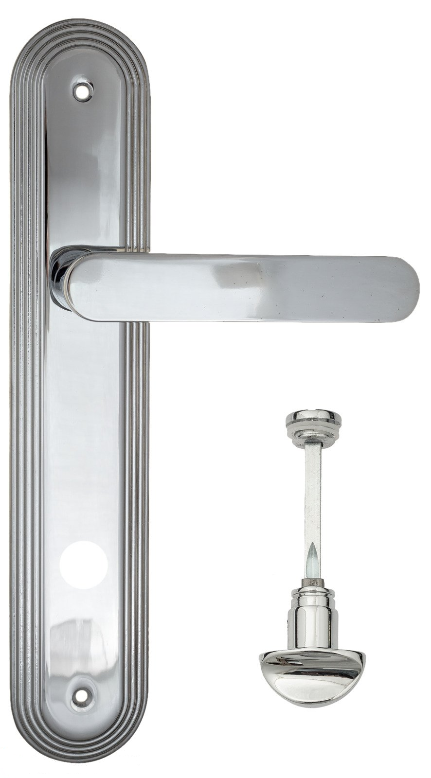 Дверная ручка на планке Fratelli Cattini "PIPPA" WC-2 PL288-CR полированный хром