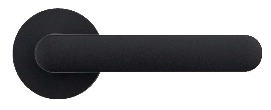 Дверная ручка на круглом основании COLOMBO ONE CC11RSB-C03 матовый черный
