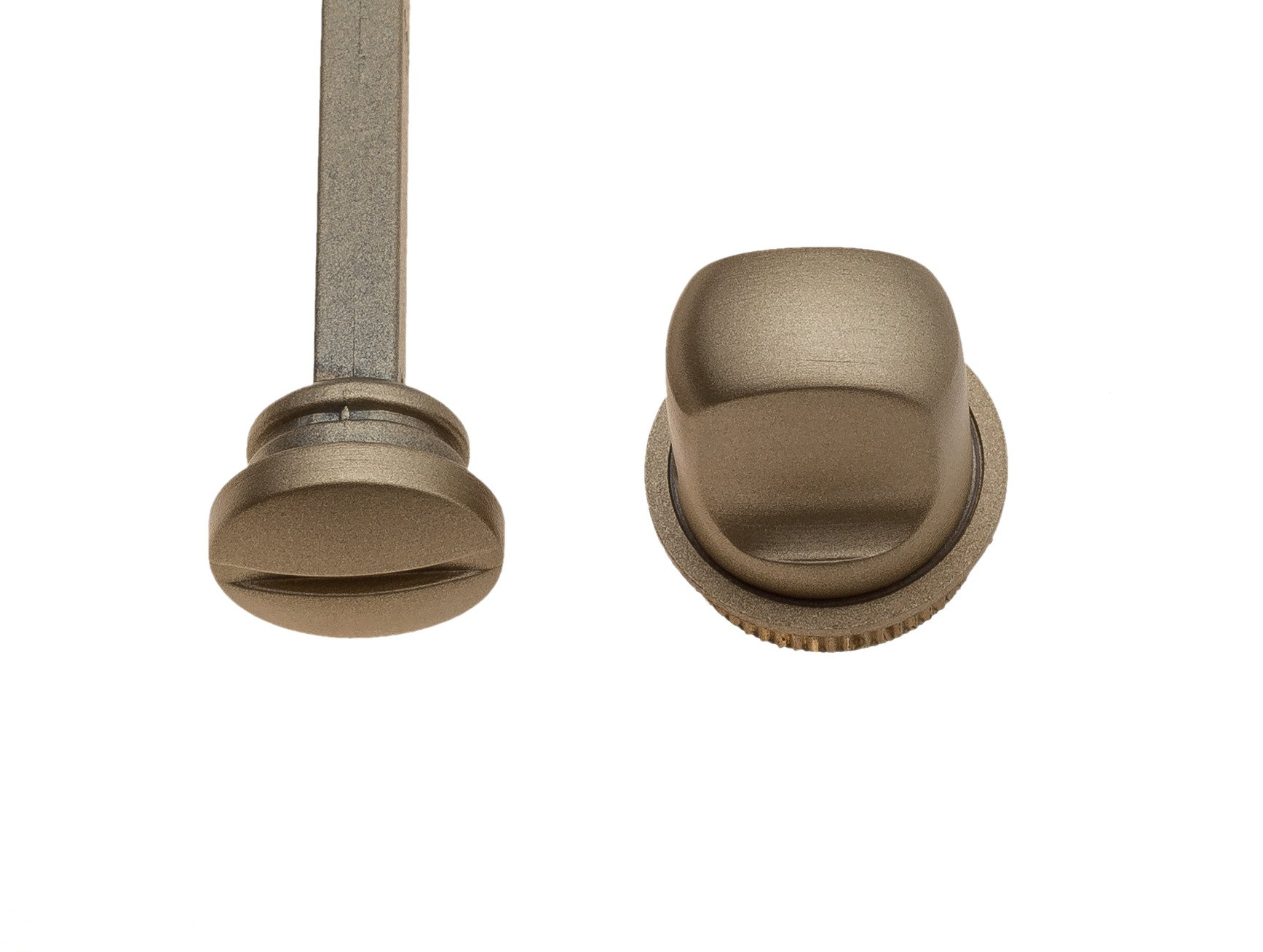Фиксатор поворотный на MINI круглом основании Fratelli Cattini WC-1 1FS-BS матовая латунь