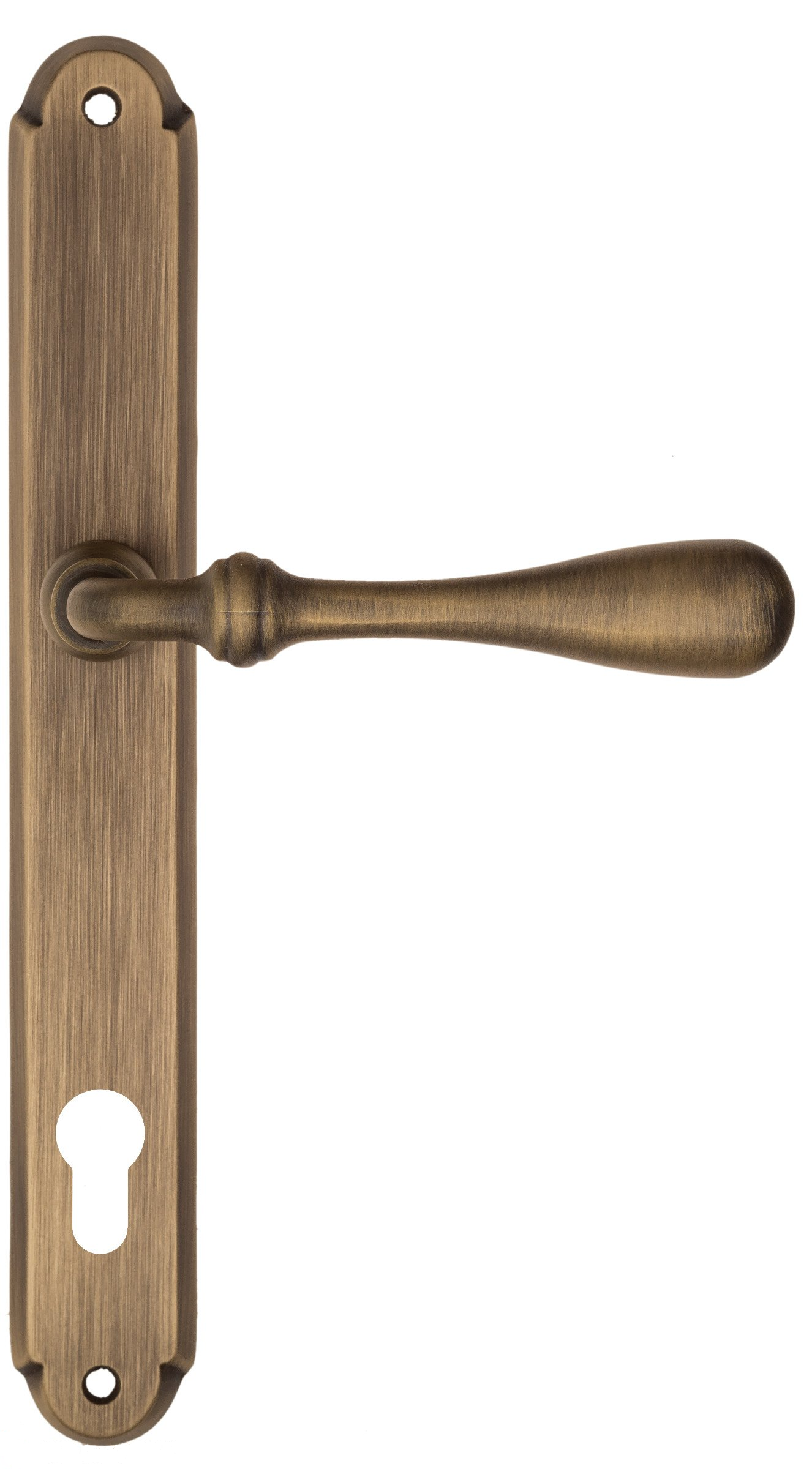 Дверная ручка на планке Fratelli Cattini "RETRO" CYL PL01-BY матовая бронза