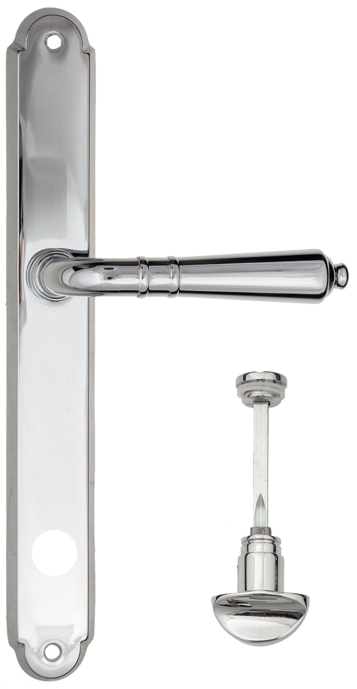 Дверная ручка на планке Fratelli Cattini "TOSCANA" WC-2 PL01-CR полированный хром