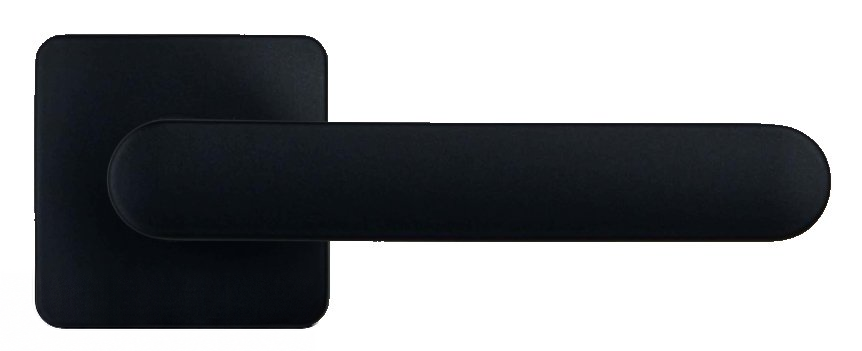 Дверная ручка на квадратном основании COLOMBO ONEQ CC21RSB-C03 матовый черный
