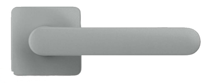 Дверная ручка на квадратном основании COLOMBO ONEQ CC21RSB-C04 матовый серебристый