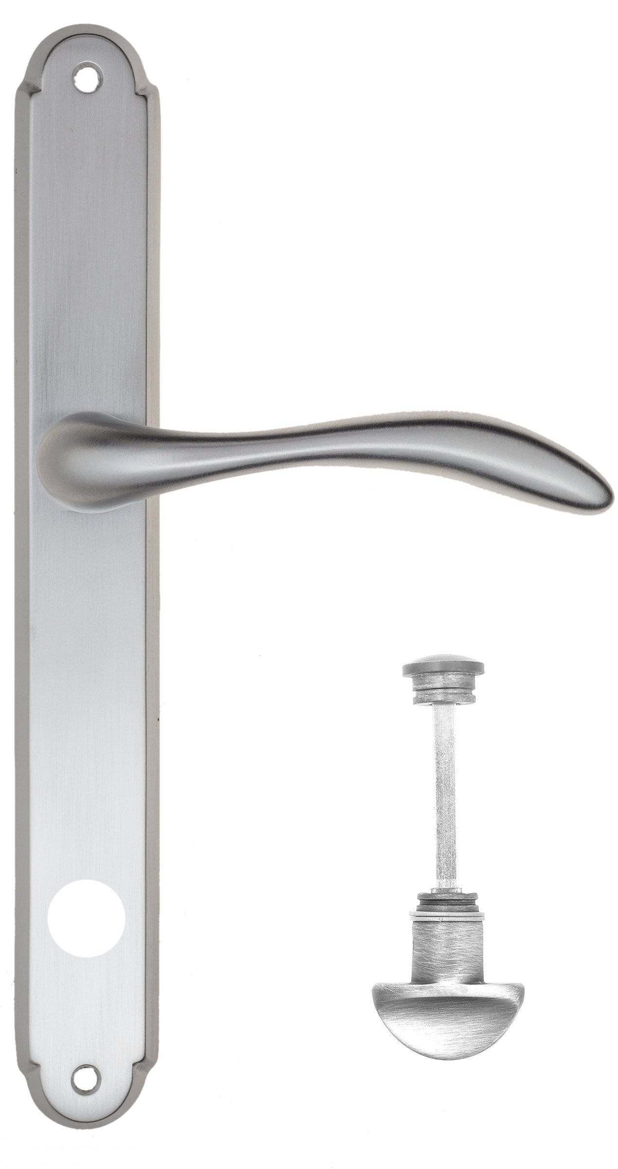 Дверная ручка на планке Fratelli Cattini "LUCCIA" WC-2 PL01-CS матовый хром